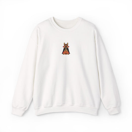 German Shepherd Halloween Embroidered Crewneck Sweatshirt