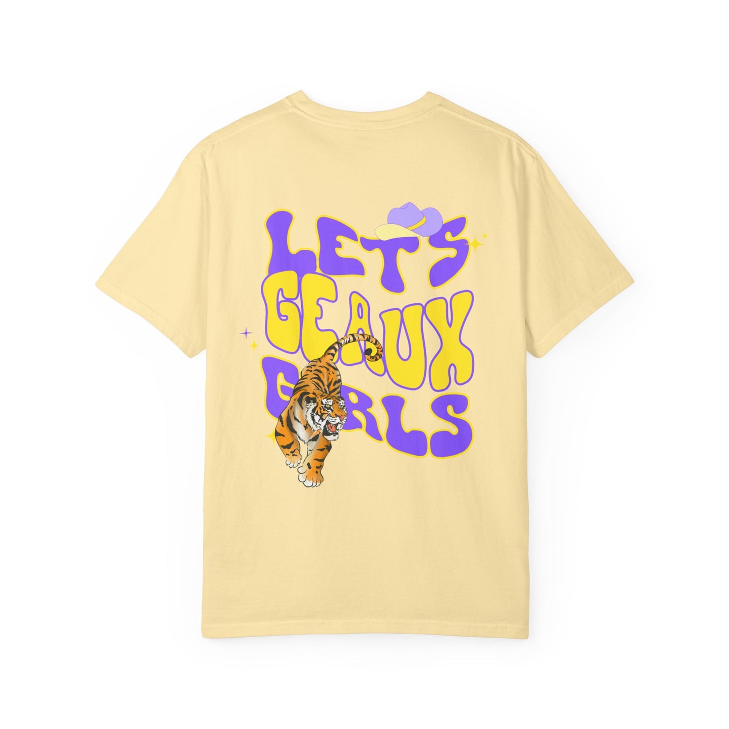 Comfort Colors Louisiana Lets Geaux Girls Tiger Cowgirl Tee