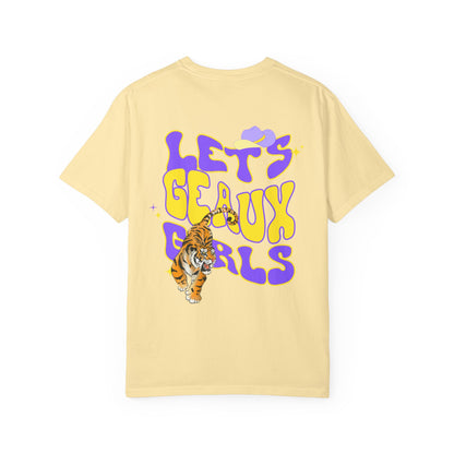 Comfort Colors Louisiana Lets Geaux Girls Tiger Cowgirl Tee