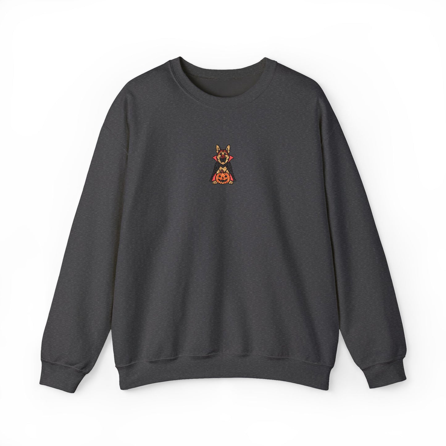 German Shepherd Halloween Embroidered Crewneck Sweatshirt