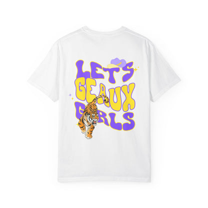 Comfort Colors Louisiana Lets Geaux Girls Tiger Cowgirl Tee