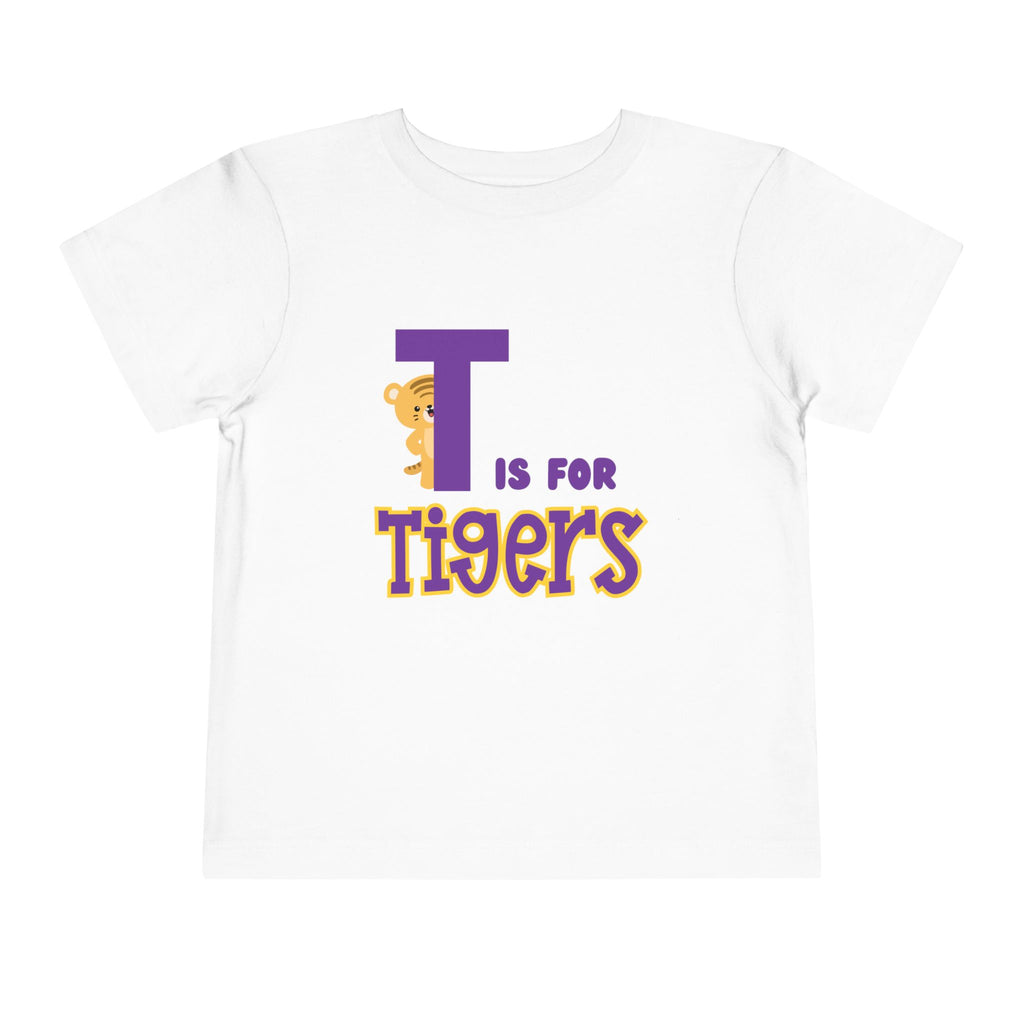 Toddler Gameday Tee - T is for Tigers, LSU Tigers Shirt, Tigers Toddler Shirt, LSU Tigers Kids Tee, LSU Tigers Fan Apparel