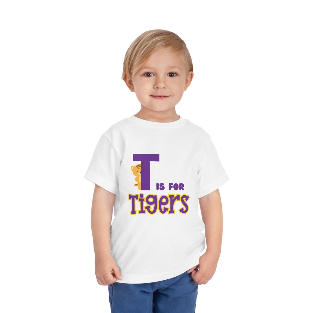 Toddler Gameday Tee - T is for Tigers, LSU Tigers Shirt, Tigers Toddler Shirt, LSU Tigers Kids Tee, LSU Tigers Fan Apparel