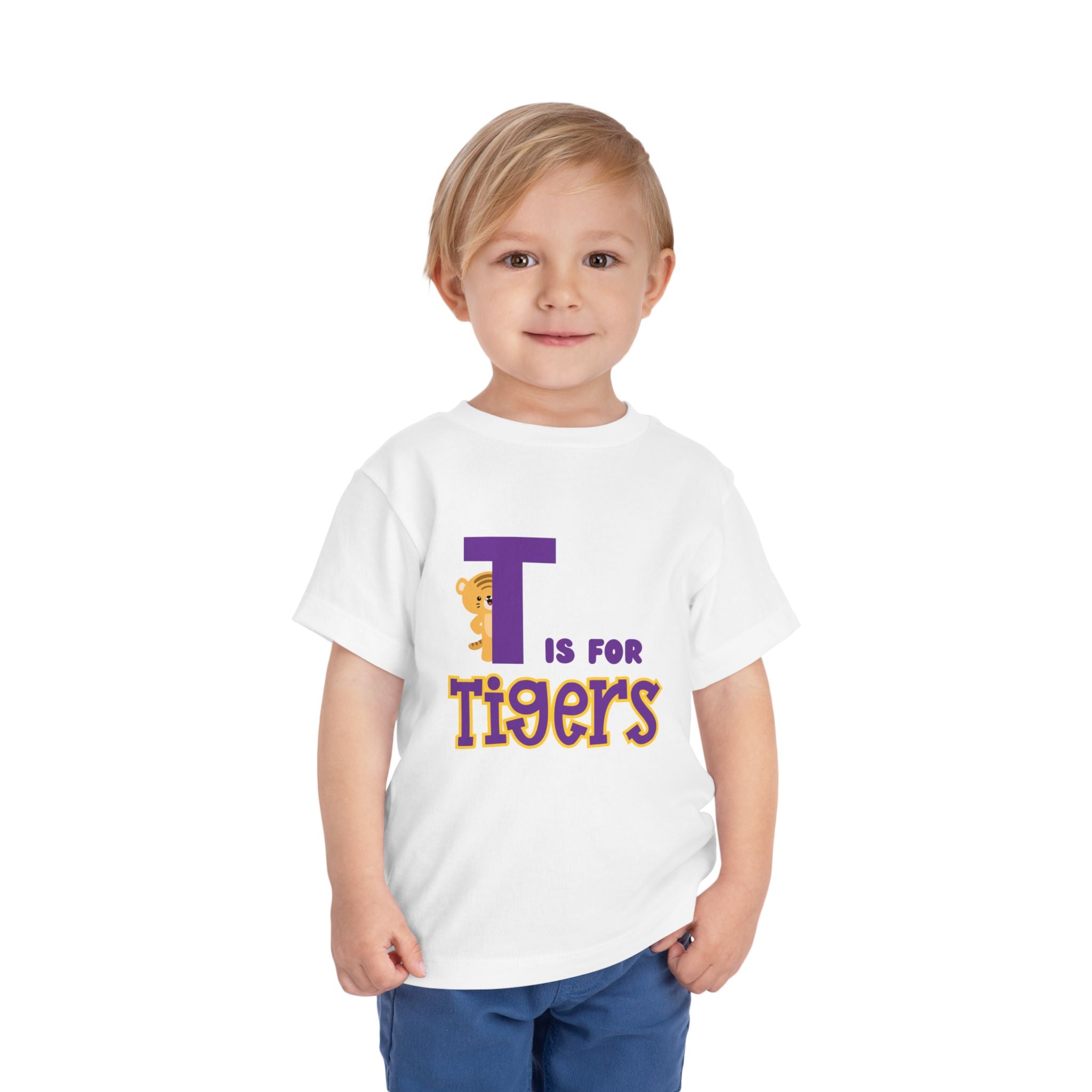 Toddler Gameday Tee - T is for Tigers, LSU Tigers Shirt, Tigers Toddler Shirt, LSU Tigers Kids Tee, LSU Tigers Fan Apparel