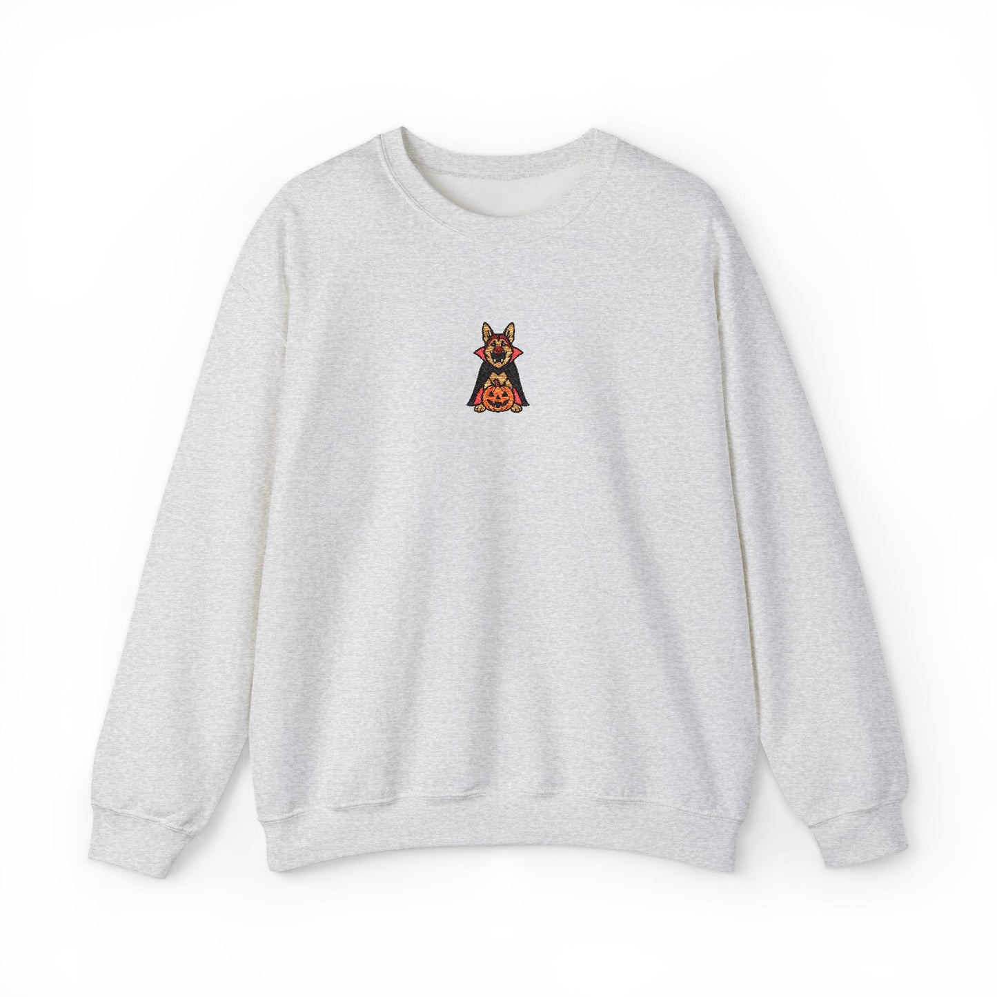 German Shepherd Halloween Embroidered Crewneck Sweatshirt