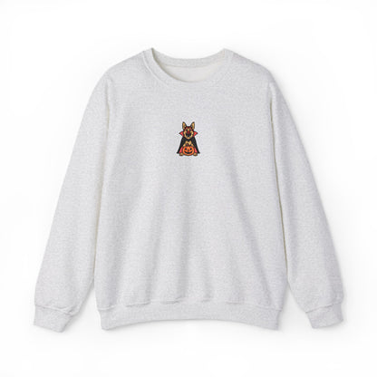German Shepherd Halloween Embroidered Crewneck Sweatshirt