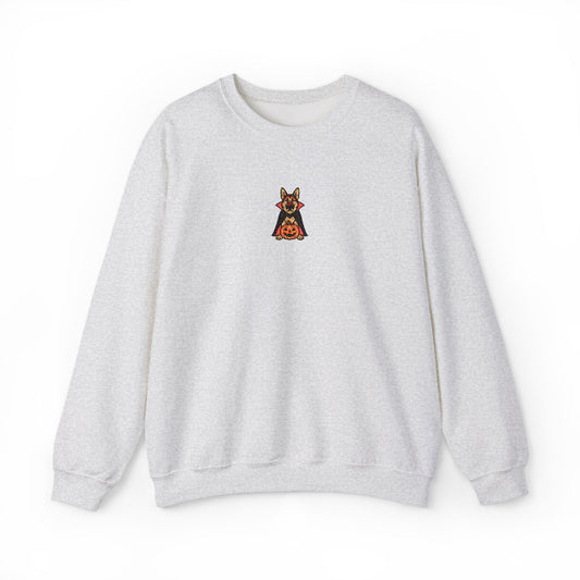 German Shepherd Halloween Embroidered Crewneck Sweatshirt