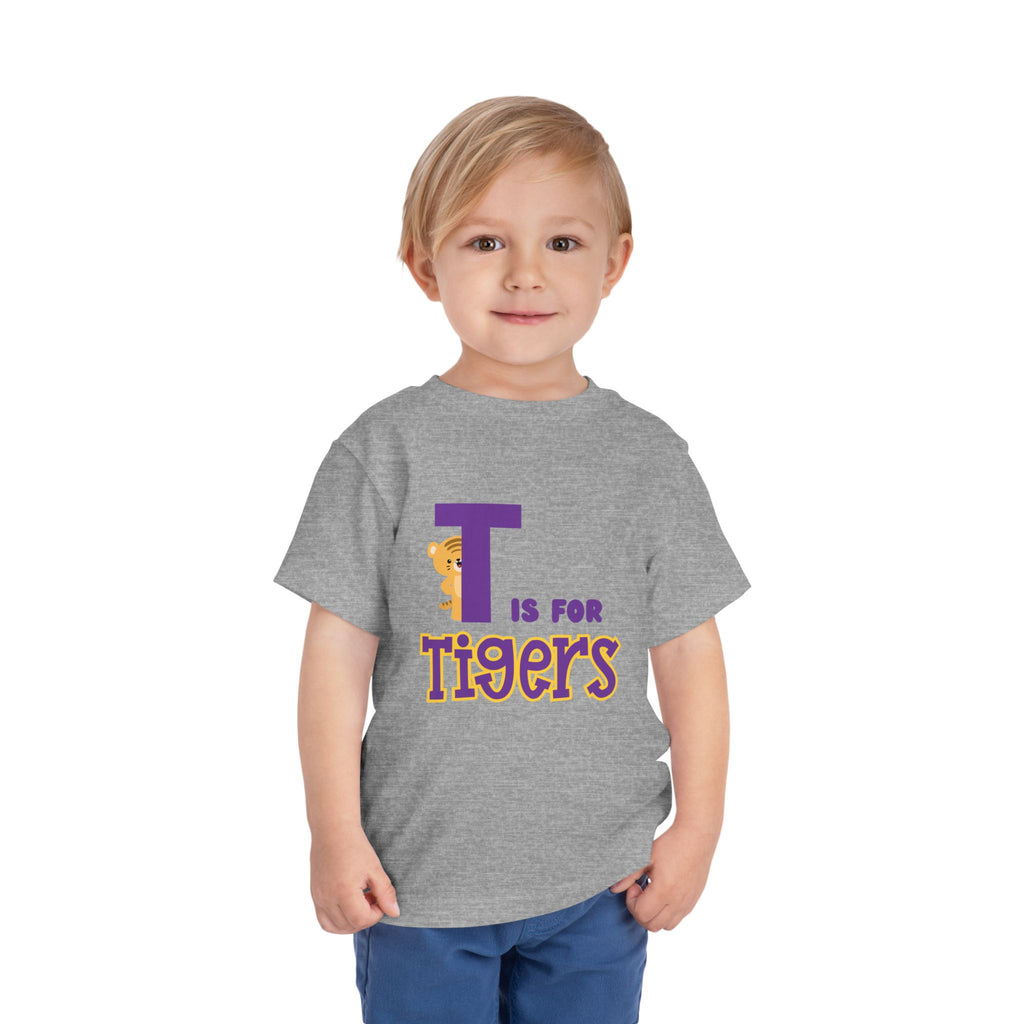 Toddler Gameday Tee - T is for Tigers, LSU Tigers Shirt, Tigers Toddler Shirt, LSU Tigers Kids Tee, LSU Tigers Fan Apparel