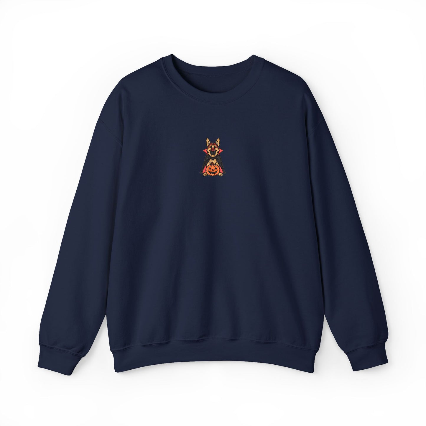 German Shepherd Halloween Embroidered Crewneck Sweatshirt