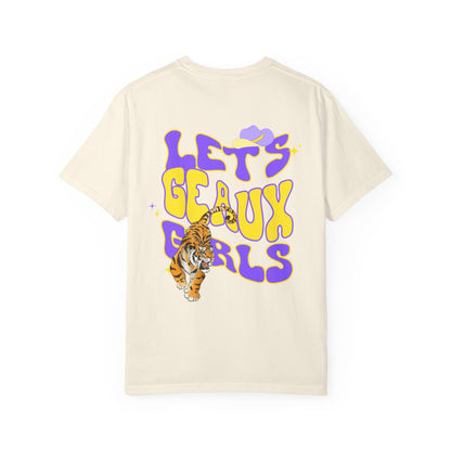 Comfort Colors Louisiana Lets Geaux Girls Tiger Cowgirl Tee