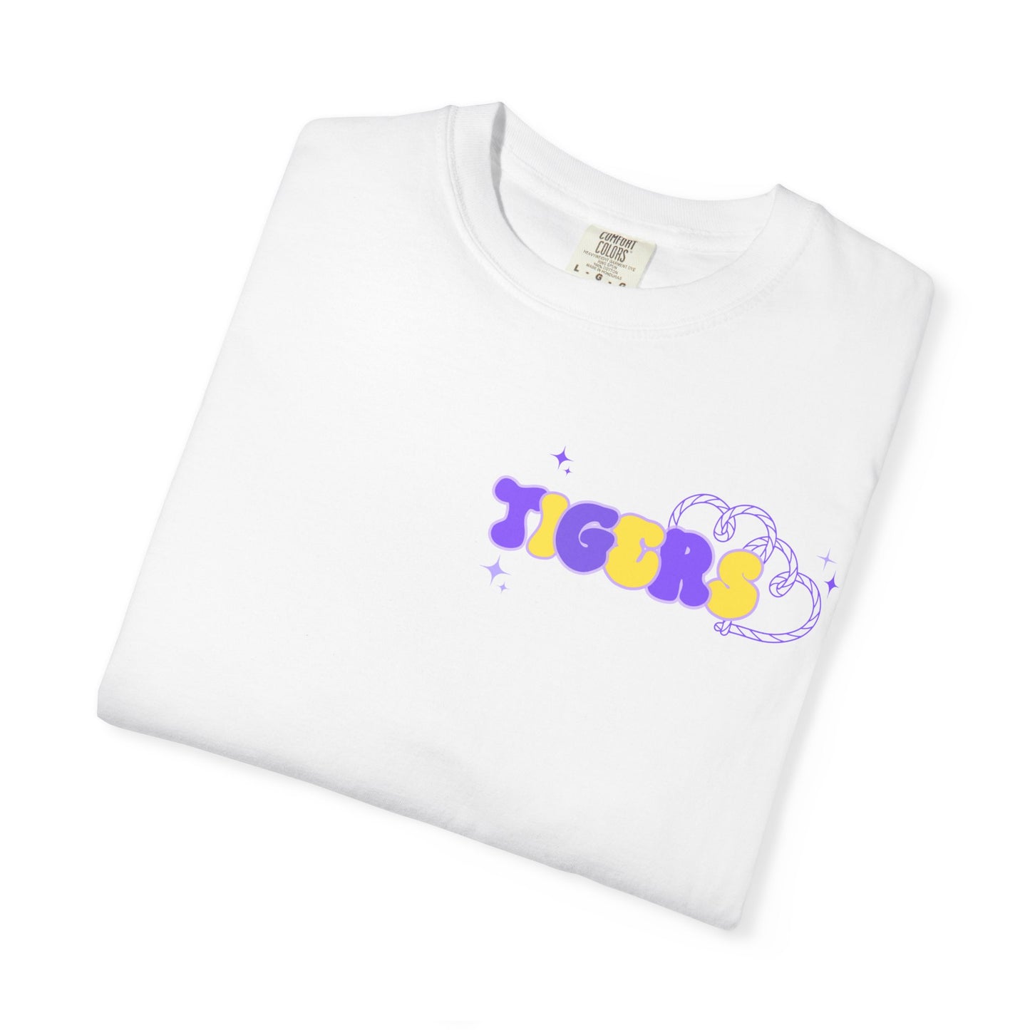 Comfort Colors Louisiana Lets Geaux Girls Tiger Cowgirl Tee