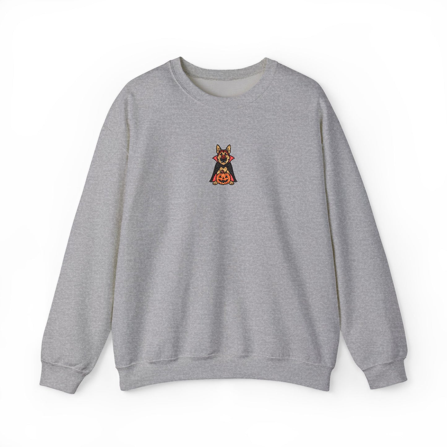 German Shepherd Halloween Embroidered Crewneck Sweatshirt