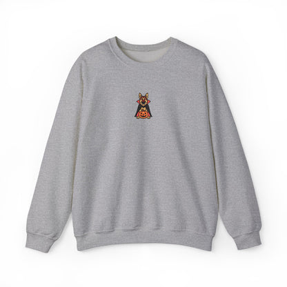 German Shepherd Halloween Embroidered Crewneck Sweatshirt