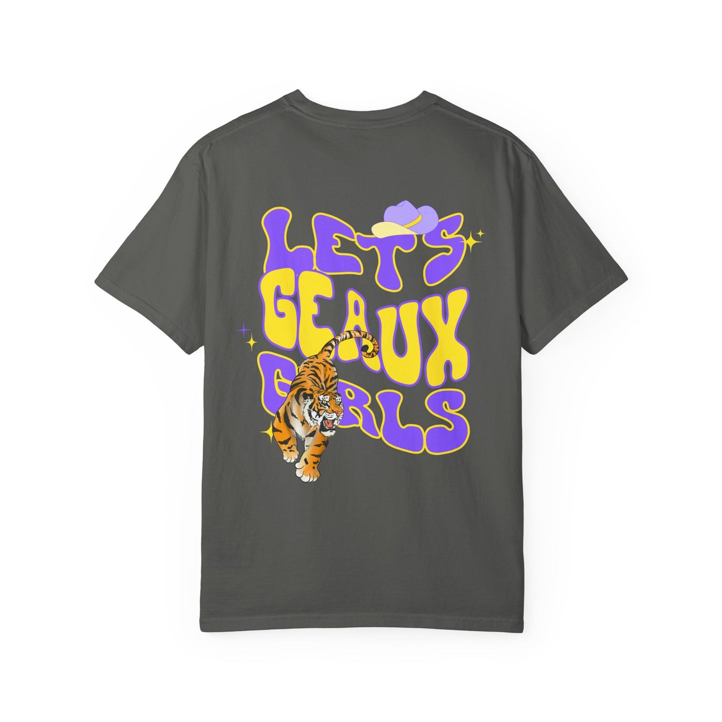 Comfort Colors Louisiana Lets Geaux Girls Tiger Cowgirl Tee