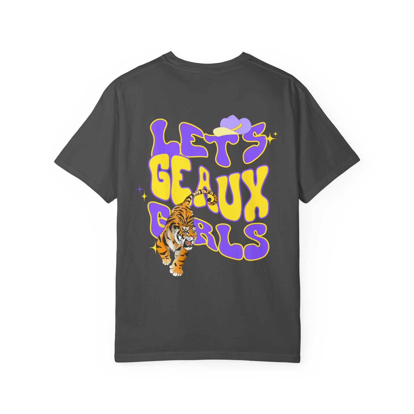 Comfort Colors Louisiana Lets Geaux Girls Tiger Cowgirl Tee