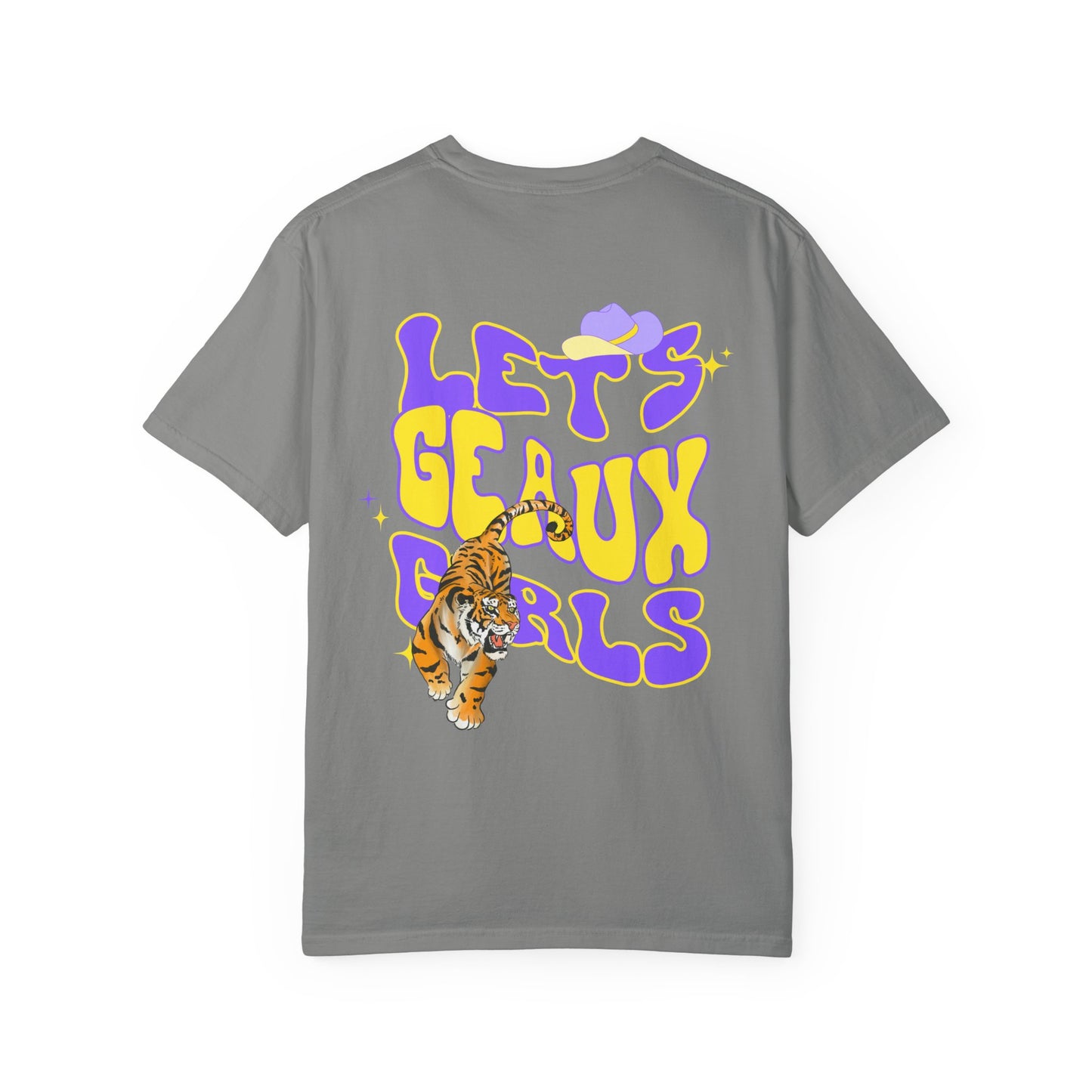Comfort Colors Louisiana Lets Geaux Girls Tiger Cowgirl Tee
