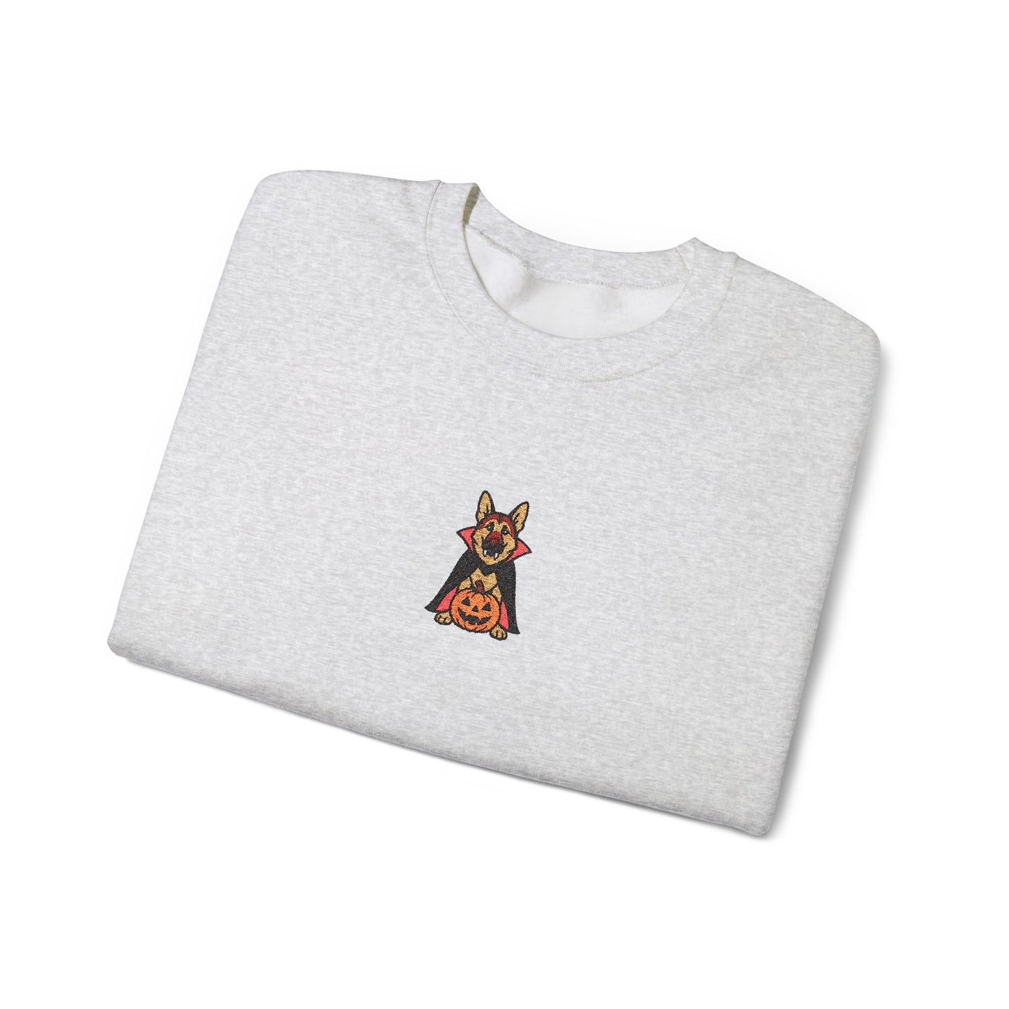 German Shepherd Halloween Embroidered Crewneck Sweatshirt
