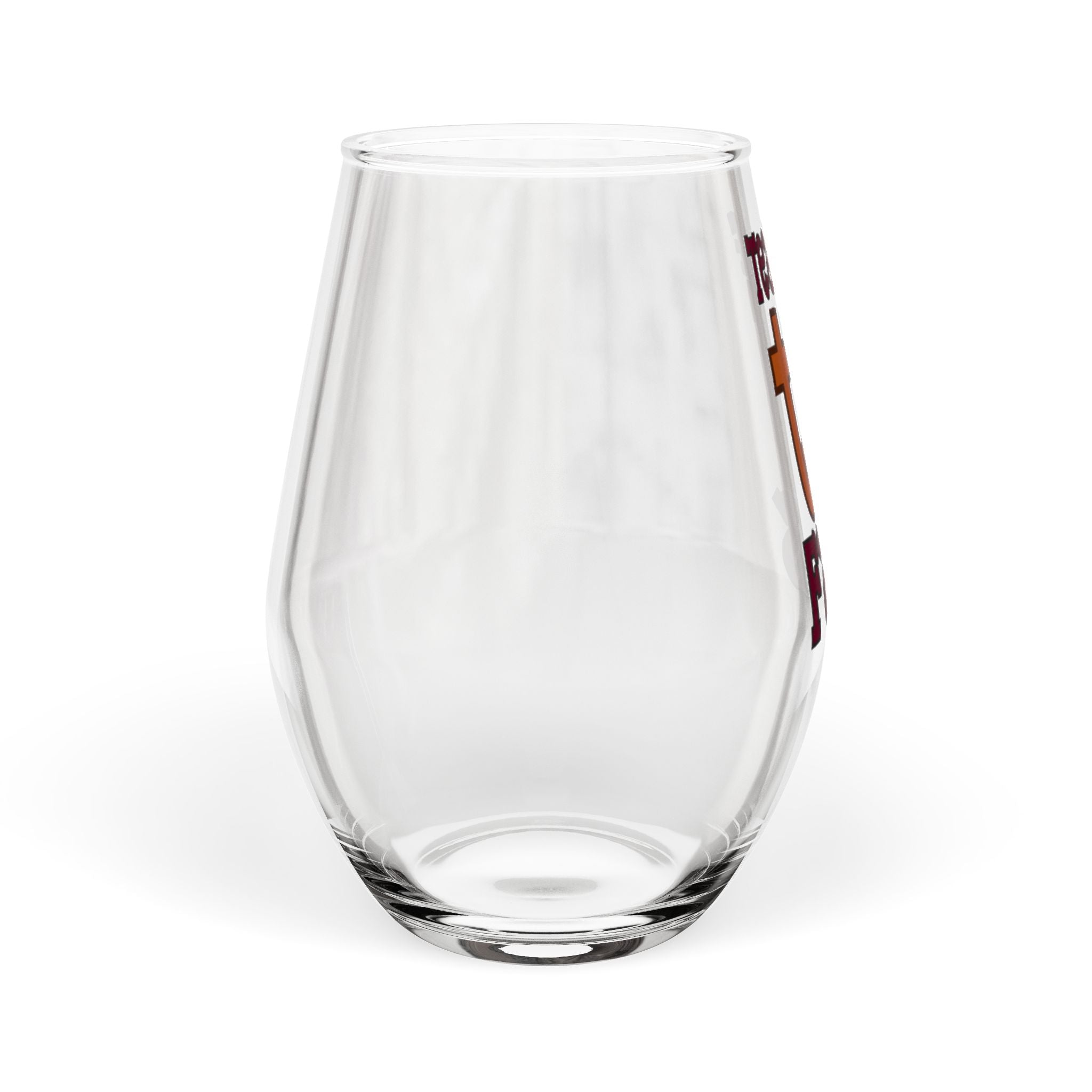 Stemless Wine Glass - 'Tears of TU Fans' - Perfect Gift for Game Day, College Friends, Holidays, Celebrations, Wine Lovers