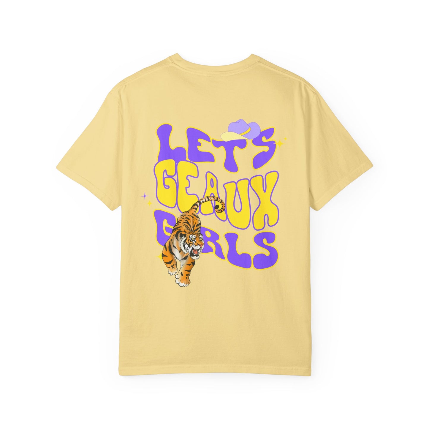 Comfort Colors Louisiana Lets Geaux Girls Tiger Cowgirl Tee