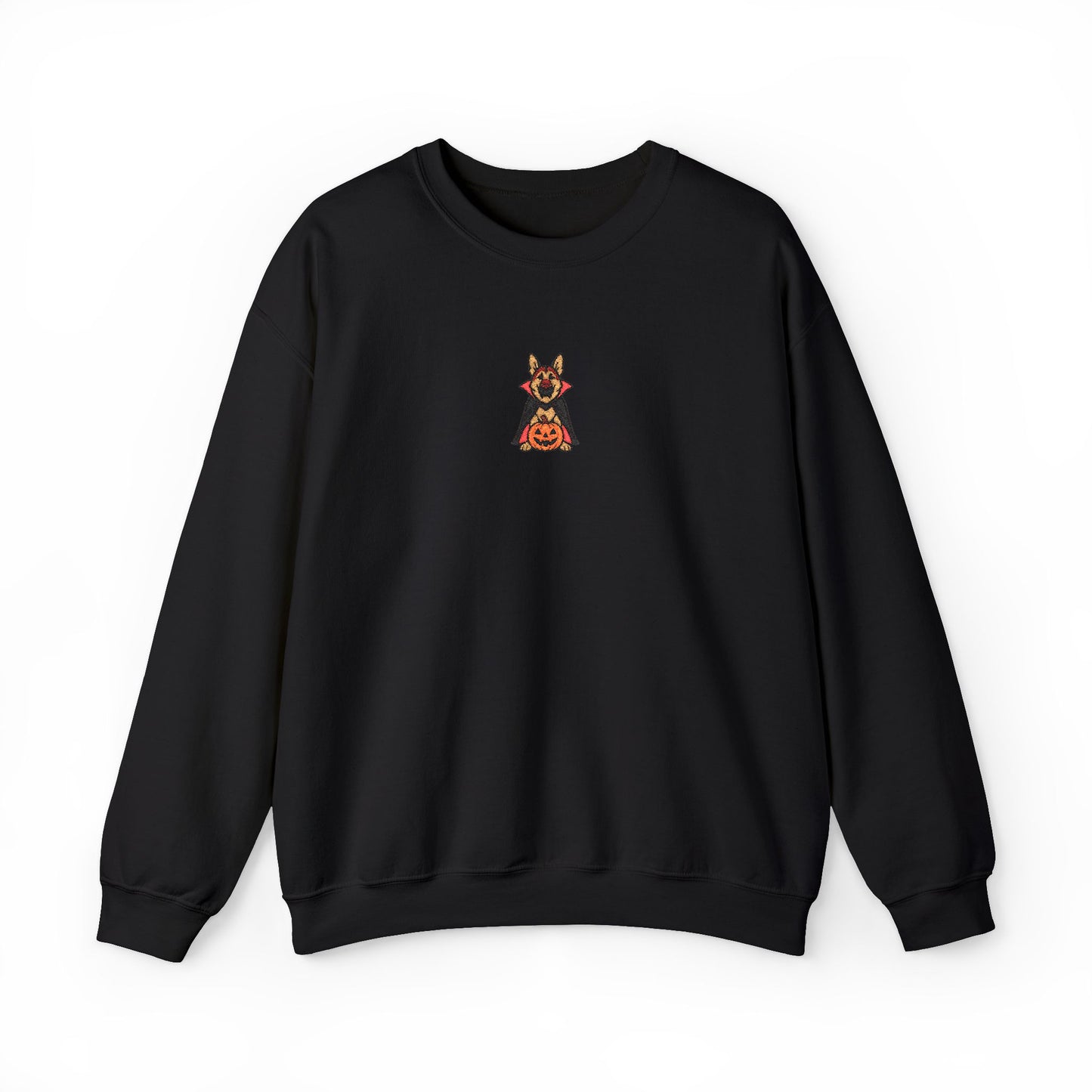 German Shepherd Halloween Embroidered Crewneck Sweatshirt