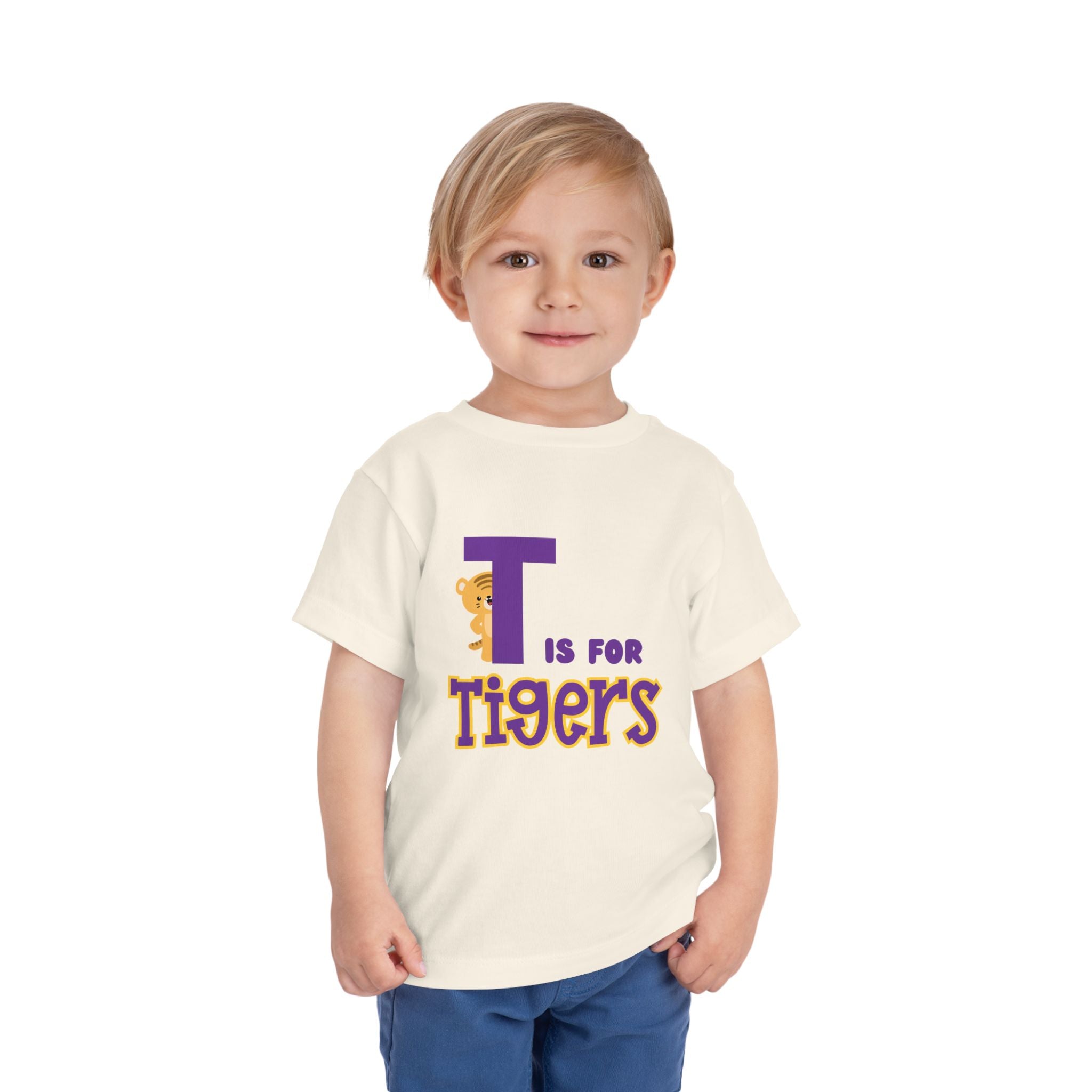 Toddler Gameday Tee - T is for Tigers, LSU Tigers Shirt, Tigers Toddler Shirt, LSU Tigers Kids Tee, LSU Tigers Fan Apparel