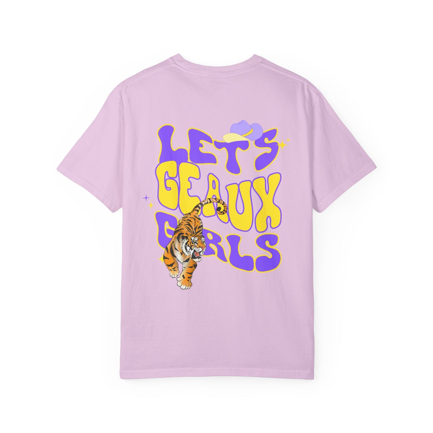 Comfort Colors Louisiana Lets Geaux Girls Tiger Cowgirl Tee