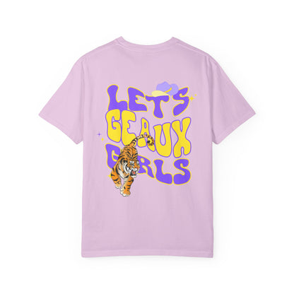 Comfort Colors Louisiana Lets Geaux Girls Tiger Cowgirl Tee