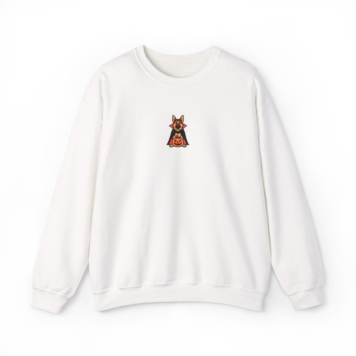 German Shepherd Halloween Embroidered Crewneck Sweatshirt