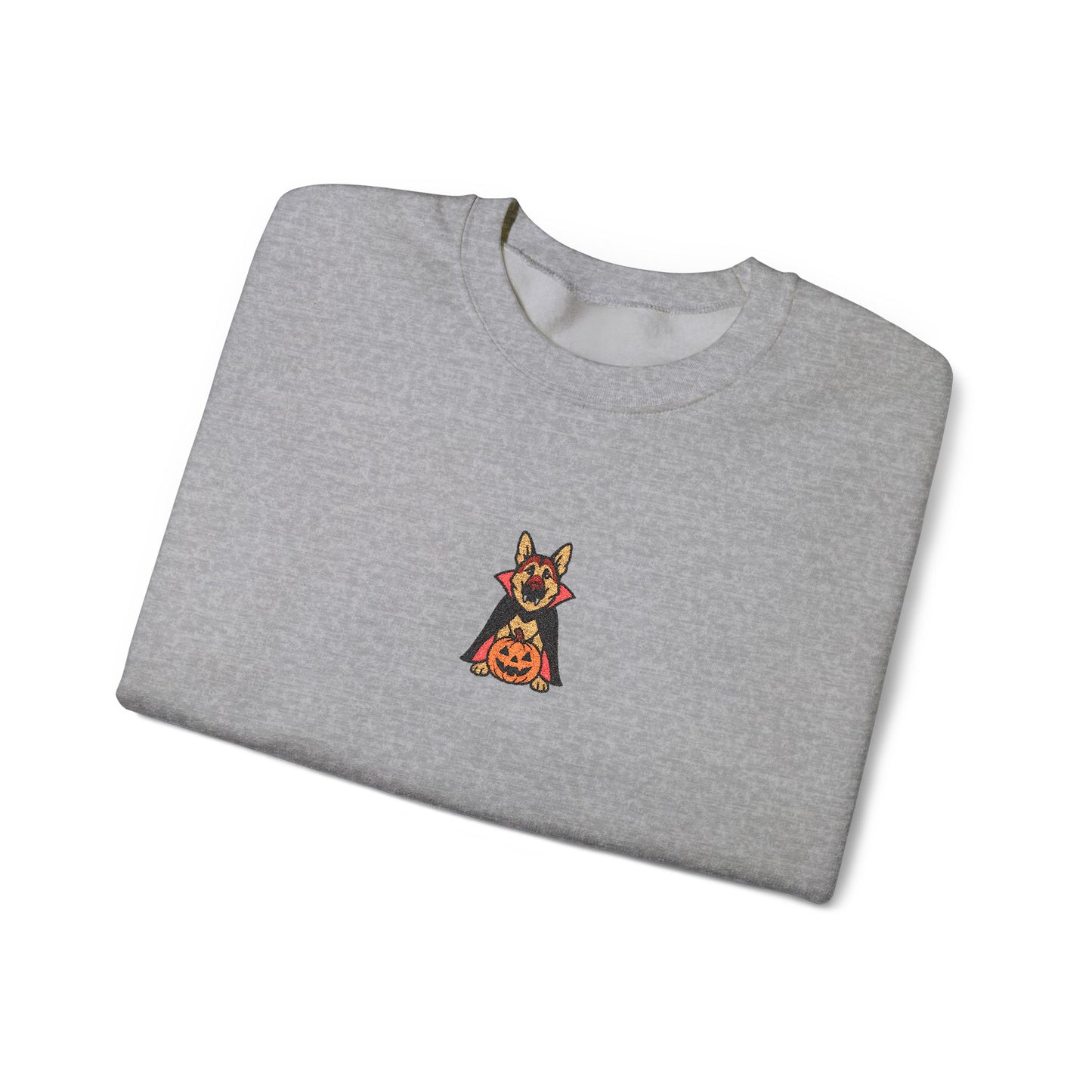 German Shepherd Halloween Embroidered Crewneck Sweatshirt