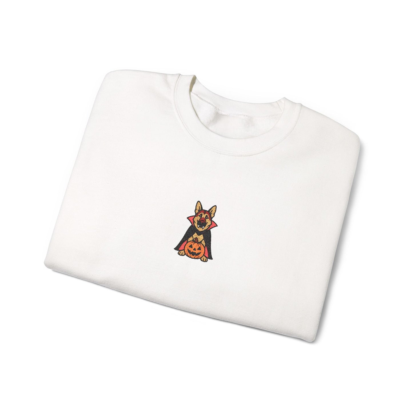 German Shepherd Halloween Embroidered Crewneck Sweatshirt