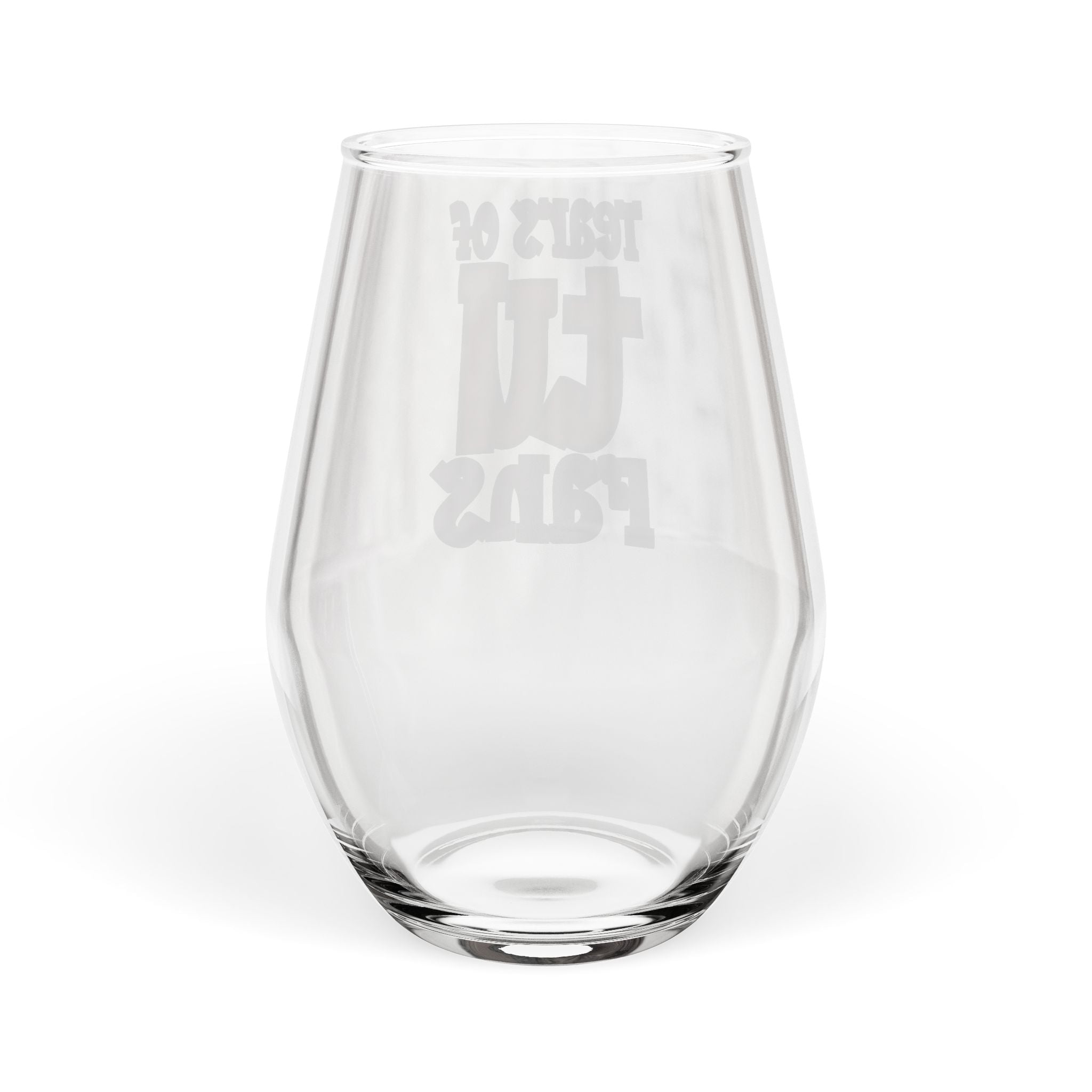 Stemless Wine Glass - 'Tears of TU Fans' - Perfect Gift for Game Day, College Friends, Holidays, Celebrations, Wine Lovers