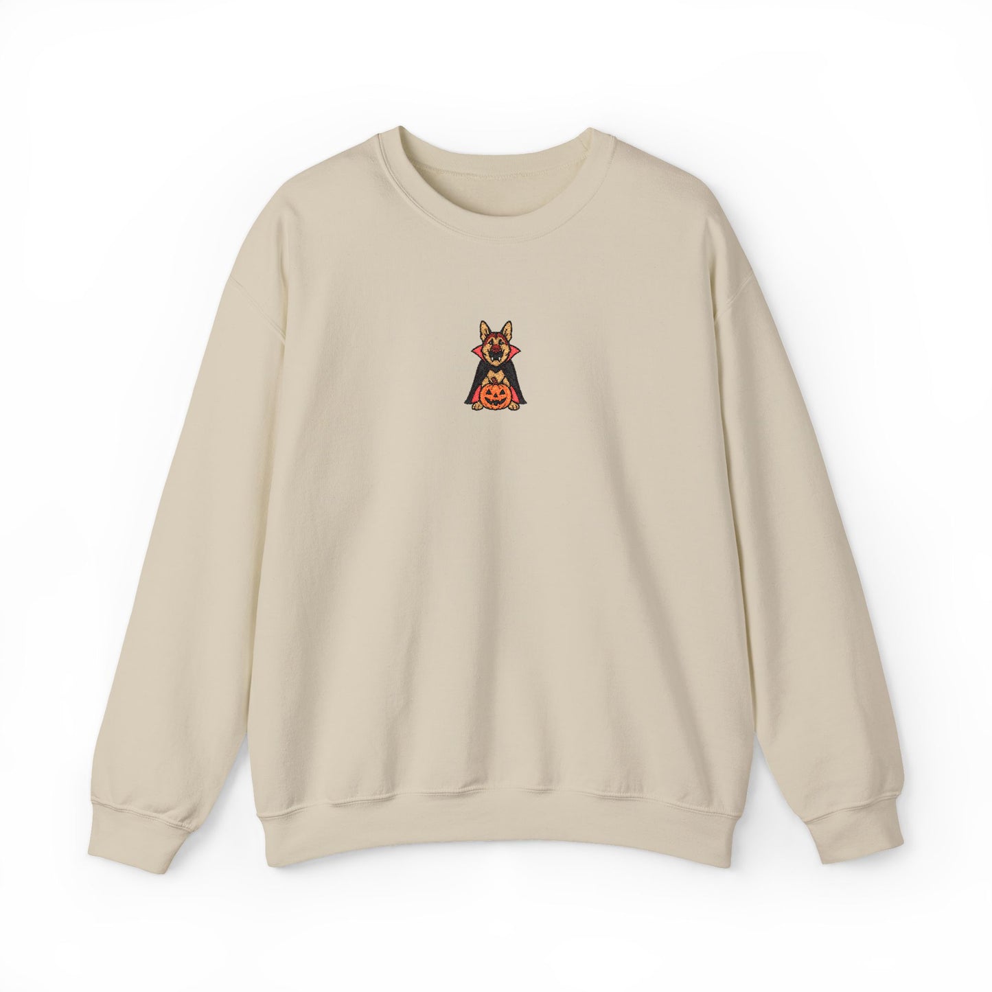 German Shepherd Halloween Embroidered Crewneck Sweatshirt