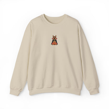 German Shepherd Halloween Embroidered Crewneck Sweatshirt